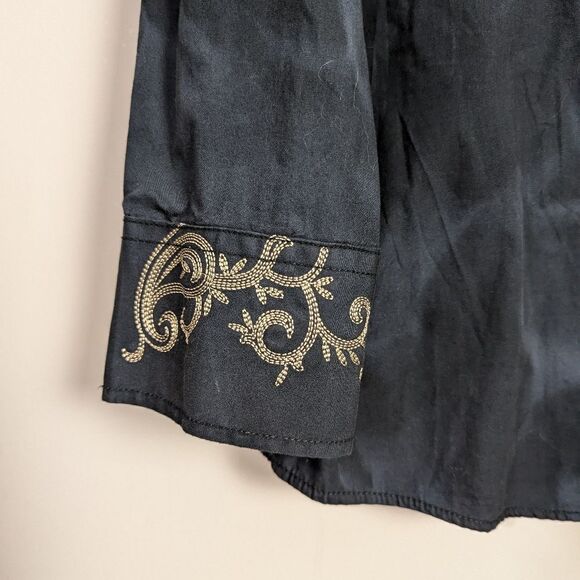 Panhandle slim pearl snap western short tie dye embroidery xl - Picture 2 of 8